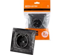 Розетка TDM ELECTRIC Лама 2П+З 16А 250В + 2 USB порта 2,1А 5В старинное серебро SQ1815-0669