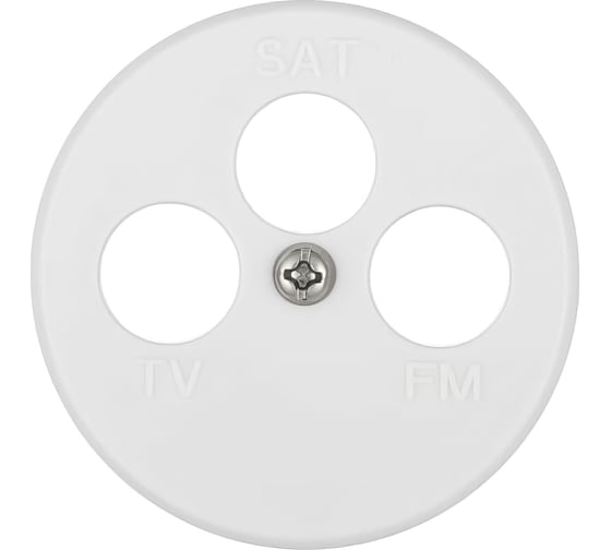 Накладка для розетки TV+FM+SAT LK Studio, 3 отверстия, белый, LK Vintage 885404-1