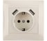 Розетка TDM ELECTRIC Лама 2П+З 16А 250В + 2 USB порта 2,1А 5В слоновая кость SQ1815-0142 1