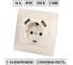 Розетка TDM ELECTRIC Лама 2П+З 16А 250В + 2 USB порта 2,1А 5В слоновая кость SQ1815-0142 2