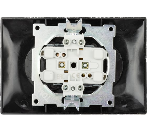Двойная розетка TDM ELECTRIC 2П 10А 250В с защитными шторками старинное серебро Лама SQ1815-0653