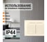 Двойная розетка TDM ELECTRIC Таймыр 2П+З с защитными шторками и крышкой 16А 250В IP44 слоновая кость SQ1814-0176 3