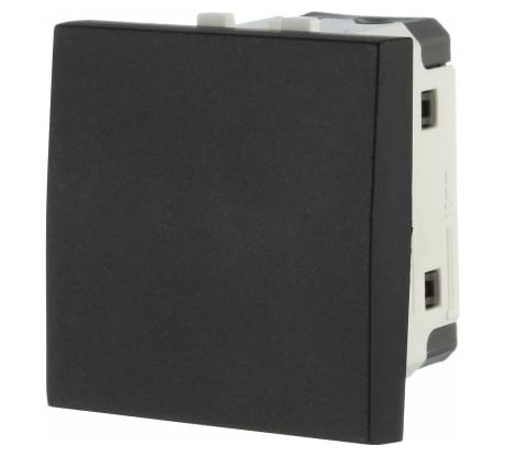 1-клавишный выключатель LK Studio 45x45 (сх.1) 16 A. 250 B черный бархат LK45 850708-1