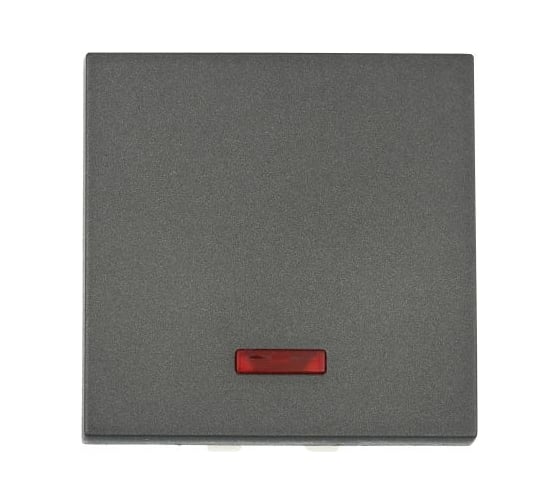 1-клавишный выключатель LK Studio с индикатором 45x45 (сх.1L) 16 A. 250 B черный бархат LK45 850908-1