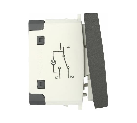 1-клавишный выключатель LK Studio с индикатором 45x45 (сх.1L) 16 A. 250 B черный бархат LK45 850908-1