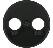 Накладка розетки LK Studio TV+FM, 2 отверстия, черный LK Vintage 885208-1