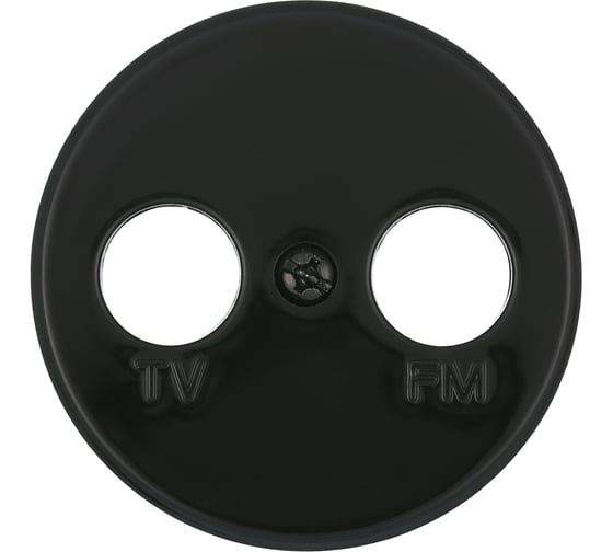 Накладка розетки LK Studio TV+FM, 2 отверстия, черный LK Vintage 885208-1 1
