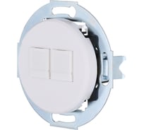 Двойная телефонная розетка LK Studio 2хRJ-12 с накладкой, белый LK Vintage 885904-1