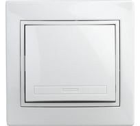 Одноклавишный выключатель Intro Plano 1Э-101-01 10А-250В, IP20, СУ, без лапок, белый, Б0053950