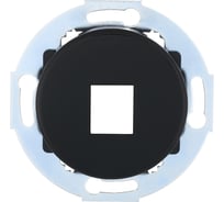 Накладка для телефонной розетки с суппортом LK Studio RJ-11 и RJ-45 без джека, черный LK Vintage 885508-0