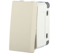 1-клавишный переключатель LK Studio с двух мест 45x22.5 (сх.6) 16 A. 250 B, бежевый, LK45 850201-1