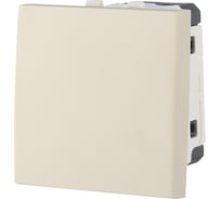 1-клавишный переключатель LK Studio с двух мест 45x45 (сх.6) 16 A. 250 B, бежевый, LK45 850801-1
