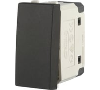 1-клавишный переключатель LK Studio с двух мест 45x22.5 (сх.6) 16 A. 250 B, черный бархат, LK45 850208-1