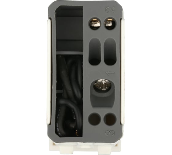 1-клавишный переключатель LK Studio с двух мест, с индикатором 45x22.5 (сх.6L) 16 A. 250 B, белый, LK45 850404-1