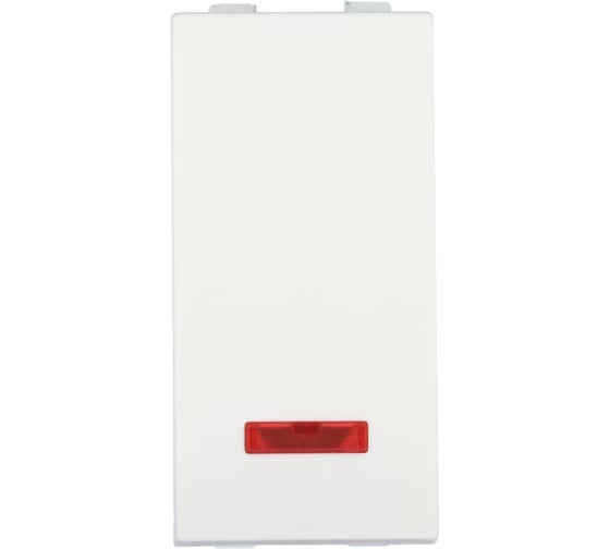 1-клавишный переключатель LK Studio с двух мест, с индикатором 45x22.5 (сх.6L) 16 A. 250 B, белый, LK45 850404-1