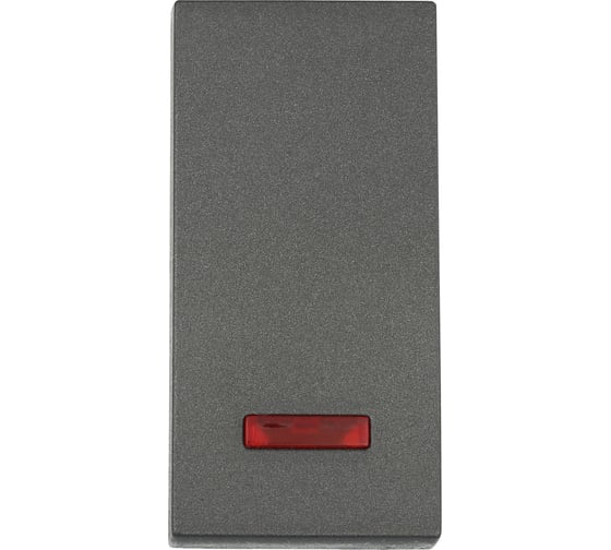 1-клавишный переключатель LK Studio с двух мест, с индикатором 45x22.5 (сх.6L) 16 A. 250 B, черный бархат, 850408-1