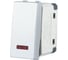1-клавишный переключатель LK Studio с двух мест, с индикатором 45x22.5 (сх.6L) 16 A. 250 B, серебро, 850403-1 1