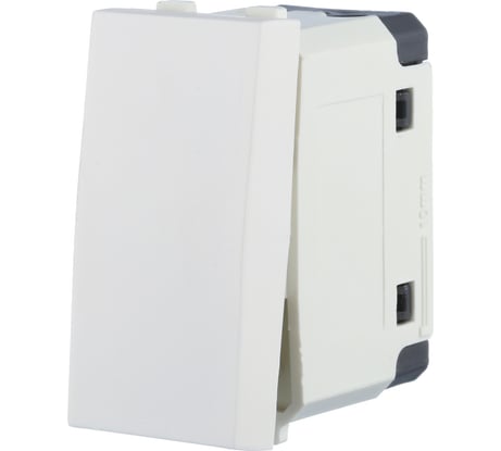 1-клавишный выключатель-кнопка LK Studio 45x22.5 (сх.1T) 10 A. 250 B белый LK45 850504-1
