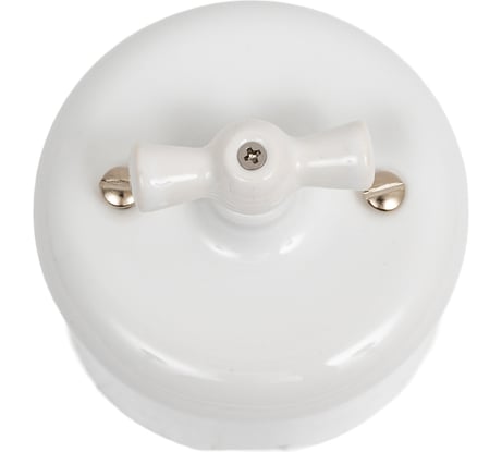 Выключатель Bironi 1кл R. керамика, цвет белый R1-210-01