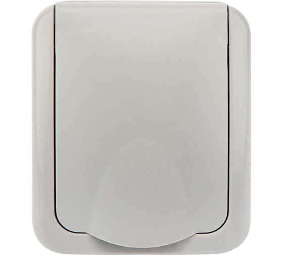 Накладная розетка KRANZ Mini OG, IP54, с заземлением, о/у, серая KR-78-0817