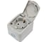 Накладная розетка KRANZ мини, IP54, с заземлением, о/у, серая KR-78-0817 2