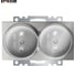 2-местная розетка STEKKER без заземления (механизм), GLS10-7109-03, 250V, 10А с защитной шторкой, серия Катрин, 39583 8