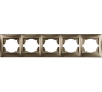 Рамка 5-ти постовая горизонтальная бронза серия "Лама" TDM ELECTRIC SQ1815-0737
