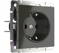 Розетка с заземлением WERKEL WL07 SKG 01 IP20, серо-коричневый a029861