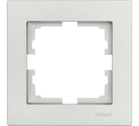 1-ая горизонтальная рамка Lezard VESNA без вставки, платина 742-3500-146