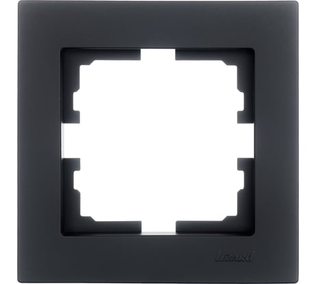 1-ая горизонтальная рамка Lezard VESNA без вставки, чёрный бархат 742-4200-146