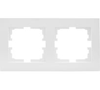 2-ая горизонтальная рамка Lezard VESNA без вставки, белая 742-0200-147