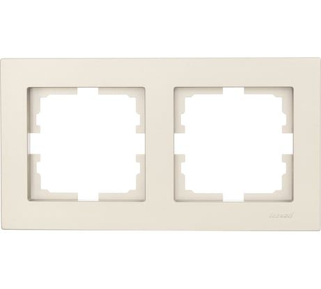 2-ая горизонтальная рамка Lezard VESNA без вставки, титан 742-3700-147