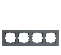 4-ая горизонтальная рамка Lezard VESNA без вставки, графит 742-3400-149