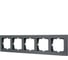 5-ая горизонтальная рамка Lezard VESNA без вставки, графит 742-3400-150 2