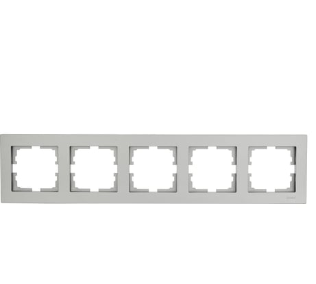 5-ая горизонтальная рамка Lezard VESNA без вставки, платина 742-3500-150