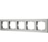 5-ая горизонтальная рамка Lezard VESNA без вставки, платина 742-3500-150 2