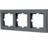 3-ая горизонтальная рамка Lezard VESNA без вставки, графит 742-3400-148 2