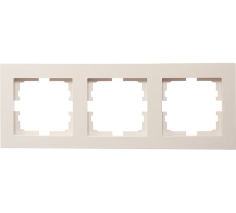3-ая горизонтальная рамка Lezard VESNA без вставки, крем 742-0300-148