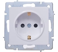 Розетка Lezard VESNA с защитой от детей, ПБТ, белая 742-0288-124B