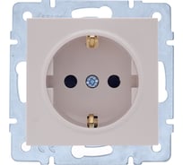 Розетка Lezard VESNA с защитой от детей, ПБТ, крем 742-0388-124B