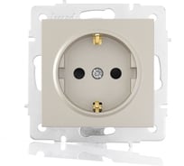 Розетка Lezard VESNA с защитой от детей, ПБТ, титан 742-3788-124B