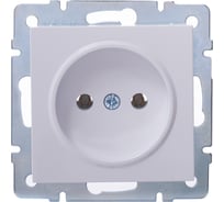 Розетка Lezard VESNA без заземления, ПБТ, белая 742-0288-121B