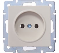 Розетка Lezard VESNA без заземления, ПБТ, крем 742-0388-121B
