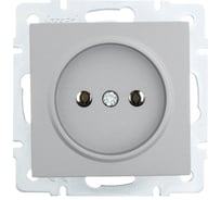 Розетка Lezard VESNA без заземления, ПБТ, платина 742-3588-121B