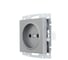 Розетка Lezard VESNA без заземления, ПБТ, платина 742-3588-121B 2