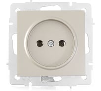 Розетка Lezard VESNA без заземления, ПБТ, титан 742-3788-121B