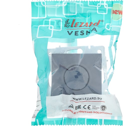 Диммер Lezard VESNA 1000W, графит 742-3488-157