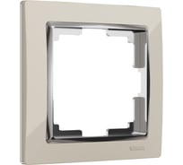 Рамка WERKEL W0011903 на 1 пост Snabb слоновая кость/хром a051661