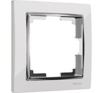 Рамка WERKEL W0011901 на 1 пост Snabb белый/хром a051657