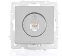 Телефонная розетка Lezard VESNA евро платина 742-3588-137